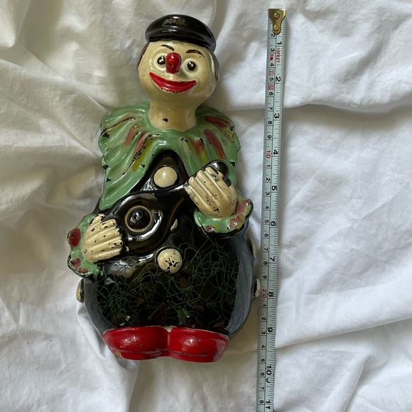Vintage Clown Bank. Redware. - Picture 12 of 14